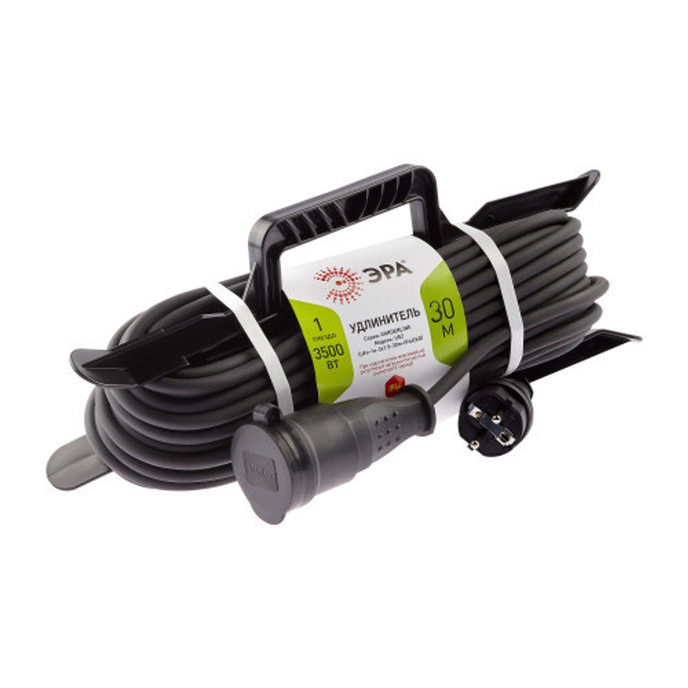 Удлинитель силовой ЭРА UFx-1e-3x1,5-30m-IP44(KG) на рамке с заземлением 1 розетка 30 м КГ 3х1,5мм2