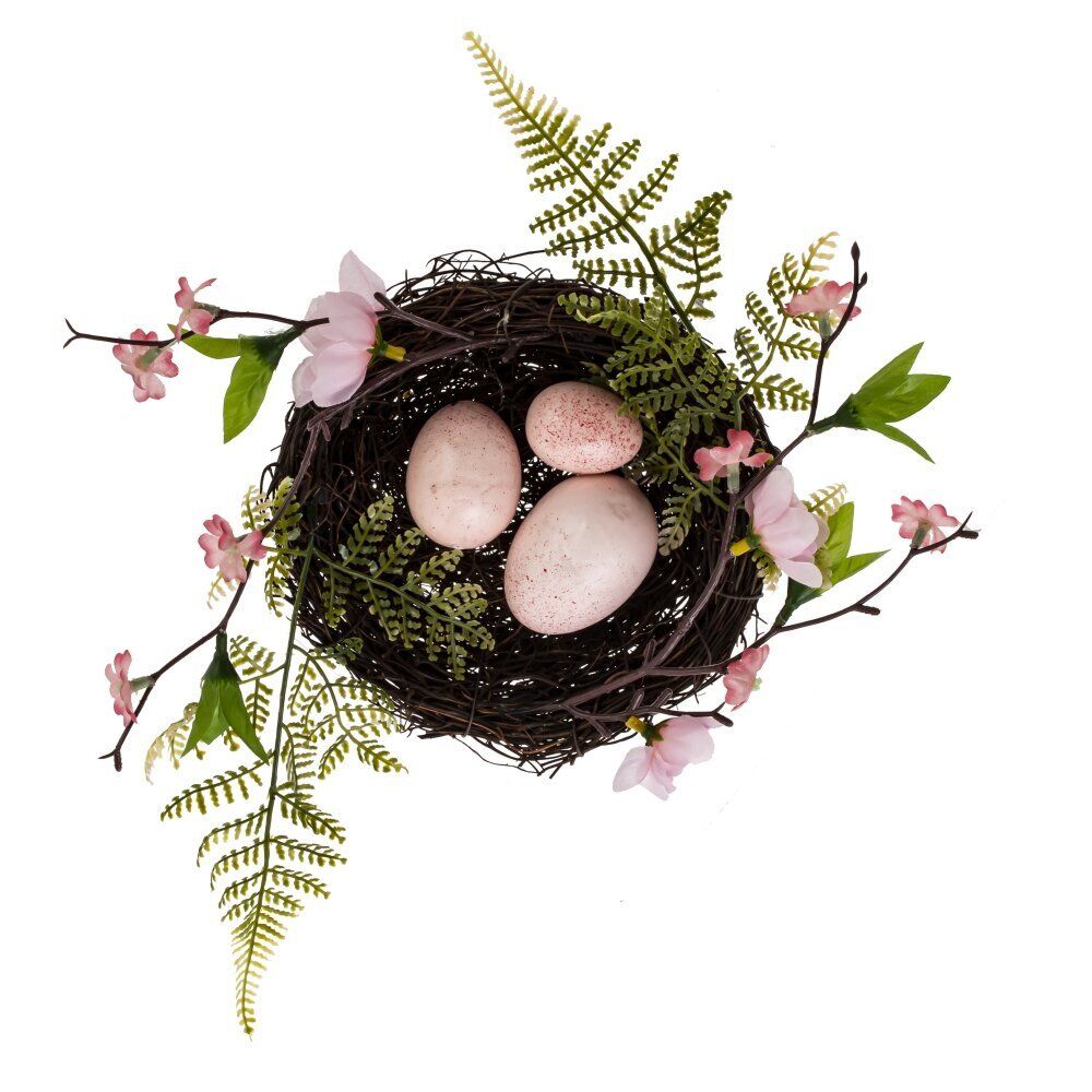 GAEM Изделие декоративное "Гнездо пасхальное", L16 W15,5 H7 см, 3в.
