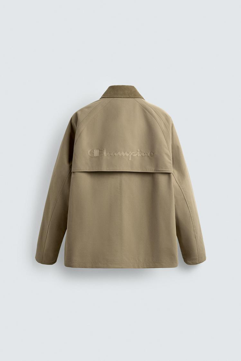 ZARA Х CHAMPION ® КОРОТКИЙ ТРЕНЧ, БЕЖЕВЫЙ