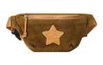 GUCCI Corduroy With Leather Decoration Fanny Pack, Sling Bag, Kids" Bag Regular Kids" Brown