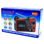 Радиоприемник с MP3 плеером и Bluetooth +фонарь XB-751BT