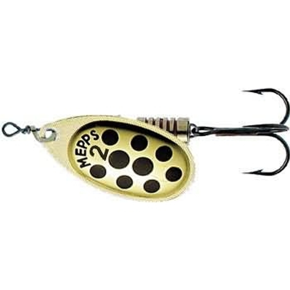 Блесна вращающаяся Mepps AGLIA PTS, 2, Gold/Black dots