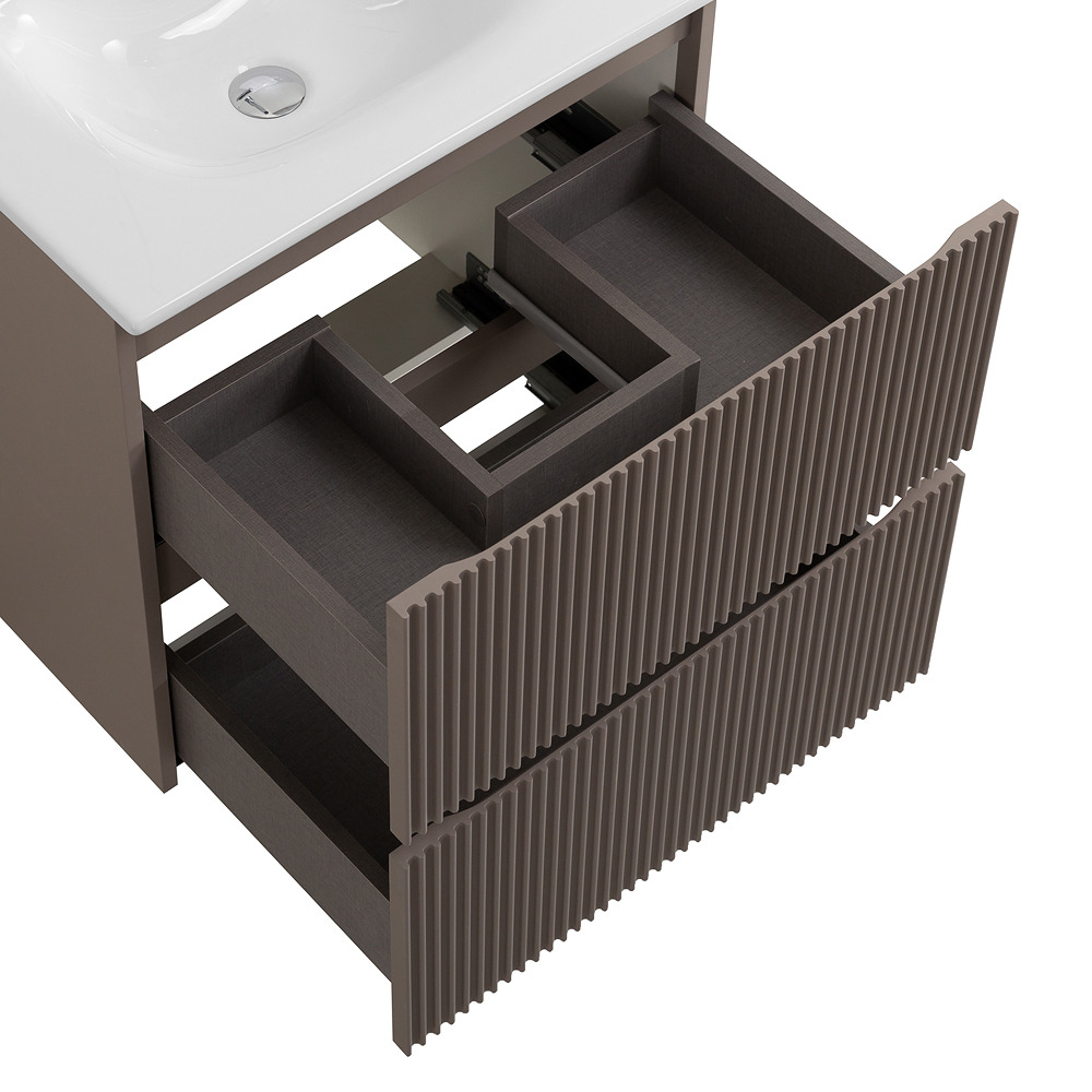 Тумба с раковиной подвесная BelBagno UNO-700-2C-SO-CO Бежевый матовый, раковина белая BB-8099-70