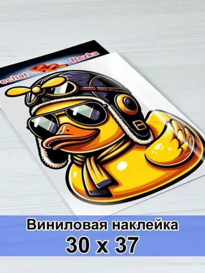 Наклейки - Крутая резиновая уточка в очках