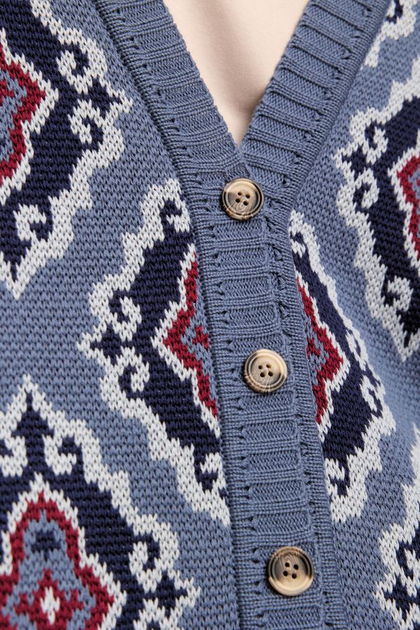 Кардиган Тюбетейка джинсовый - фото 2