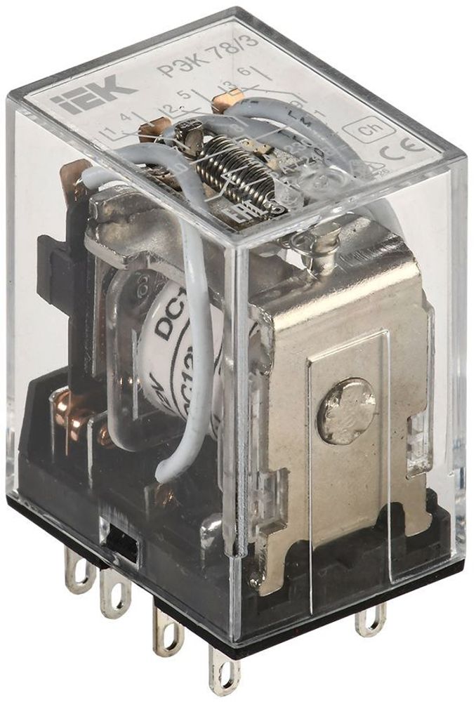 Реле промежуточное РЭК78/3(MY3) 5А 12В DC IEK