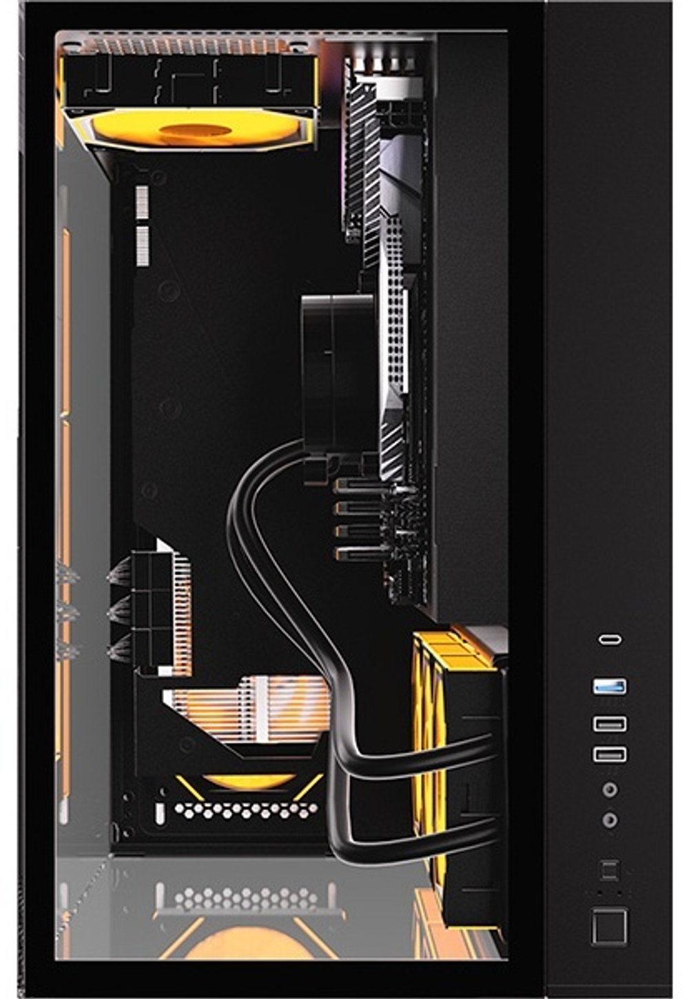 КОМПЬЮТЕРНЫЙ КОРПУС FORMULA V CRYSTAL Z9 FLOE BLACK, ATX/MICRO ATX, USB TYPE C/2*3.0, HD-AUDIO, КУЛЕР 7*120ММ FLOE ARPW, ВЫСОТА ПРОЦЕССОРНОГО КУЛЕРА