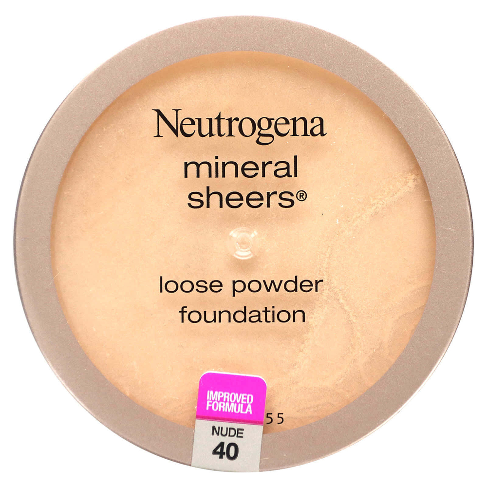 Neutrogena, Mineral Sheers, рассыпчатая пудра, оттенок 40, 5,5 г (0,19 унции)