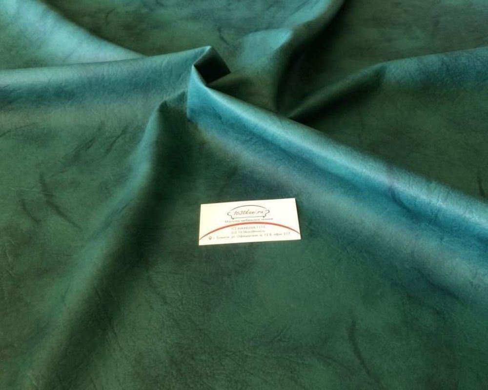 Искусственная кожа темно-зеленая