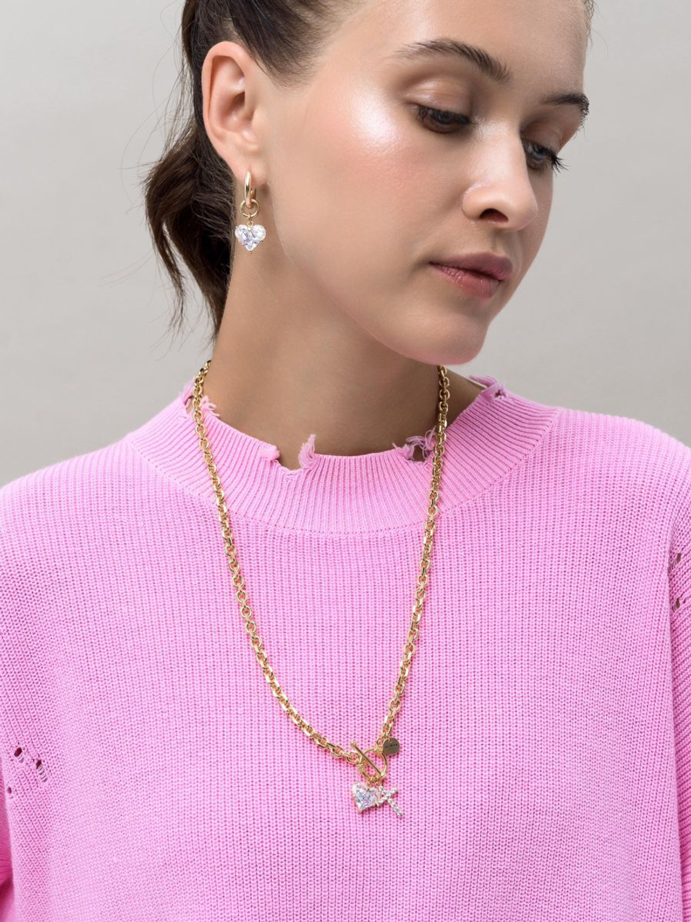 Колье "White Soul" Gold