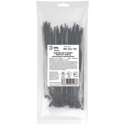 Кабельная стяжка ЭРА NO-224-196 (хомут) нейлоновая 2.5 х 150 мм чёрная (100 шт/уп) Simple | Кабельные стяжки (хомуты)