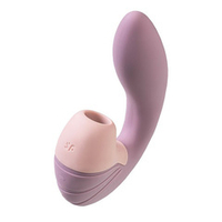 Сиреневый вибратор 16,9см с вакуумным стимулятором Satisfyer Supernova