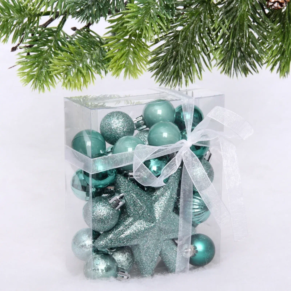 Набор ёлочных украшений «Brilliant pirouette» 30 предметов, Нефрит