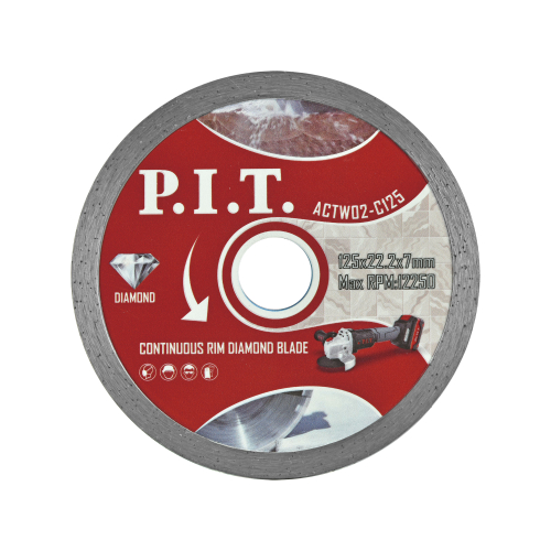 Диск алмазный отрезной сплошной P.I.T. 125x22,2x1,4 мм(ACTW02-C125)