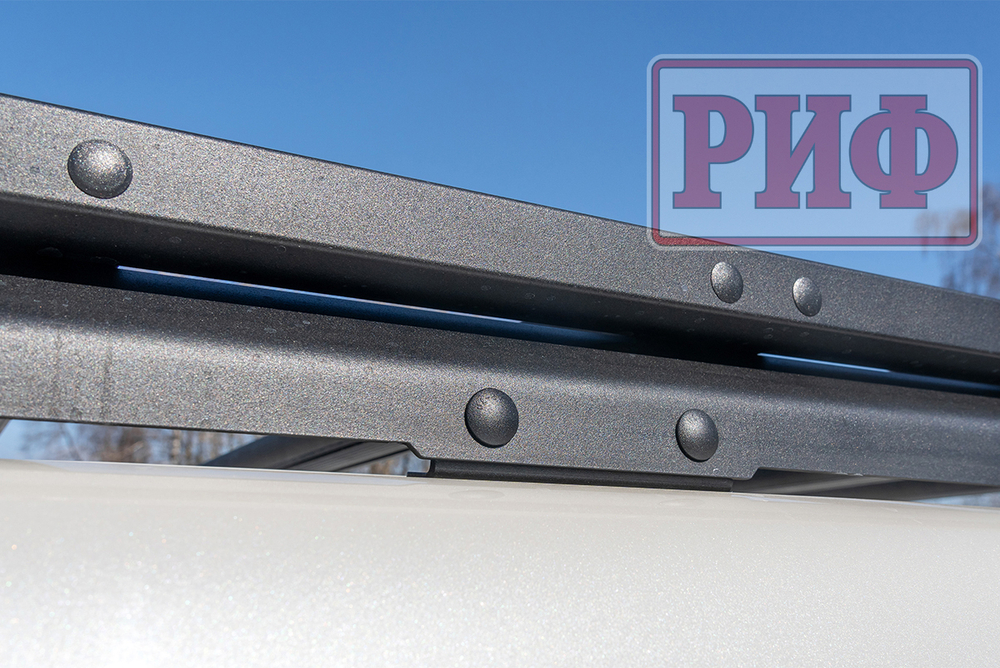 Багажник экспедиционный (платформа) алюминиевый 1150x2080 мм для Mitsubishi Pajero IV (с крепежом) РИФ