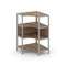 Shelf System Односекционный угловой стеллаж трехярусный SN.STMU-311 Дуб Табак/Металл Серый 810*810*1