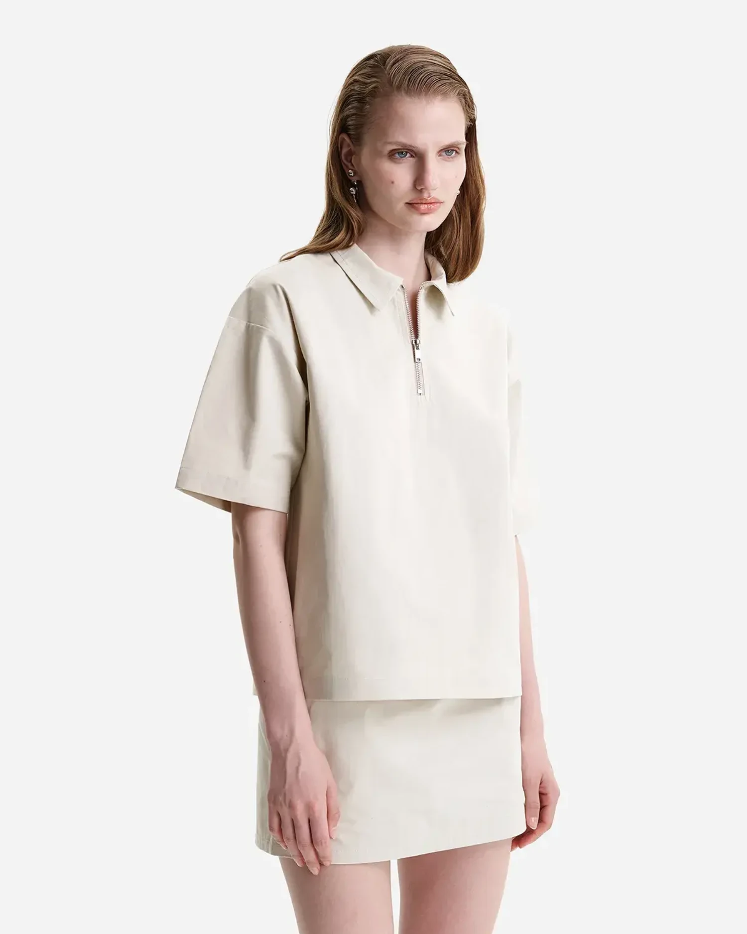 Рубашка-поло бежевая