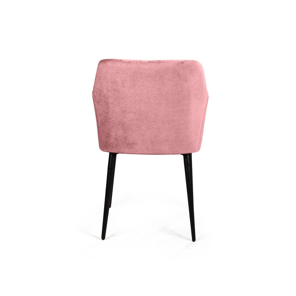 Стул с подлокотниками Robert, бархат пудровый 15