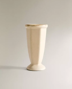 ZARA HOME КЕРАМИЧЕСКАЯ ВАЗА, БЕЛЫЙ