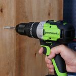 Аккумуляторная ударная дрель шуруповерт Greenworks GD24DD60, 3704107,24v, без АКБ и ЗУ