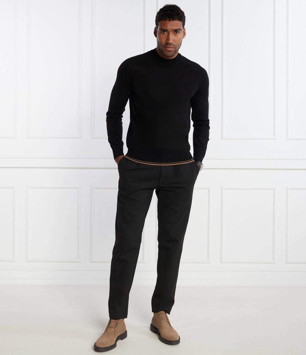 Хлопковый свитер perfino BOSS BLACK - черный(50506011)