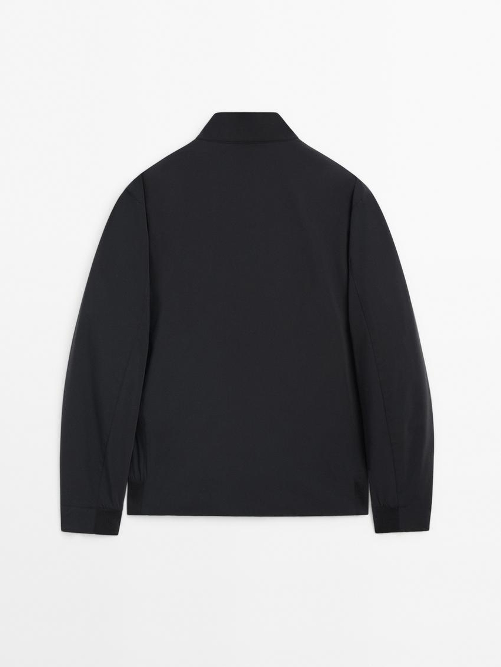 Massimo Dutti Легкая куртка с застежкой-молнией, темно-синий