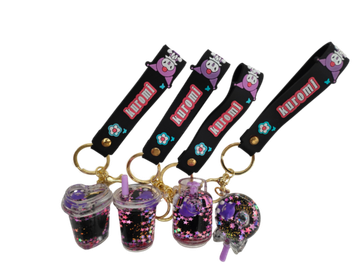 Брелок фигурка Кити в банке с жидкостью и блестками в ассорт. 6 см