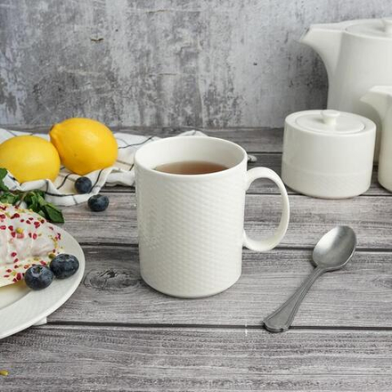 Кружка 370 мл белая d 8,2 см h10 см   Noble [6]