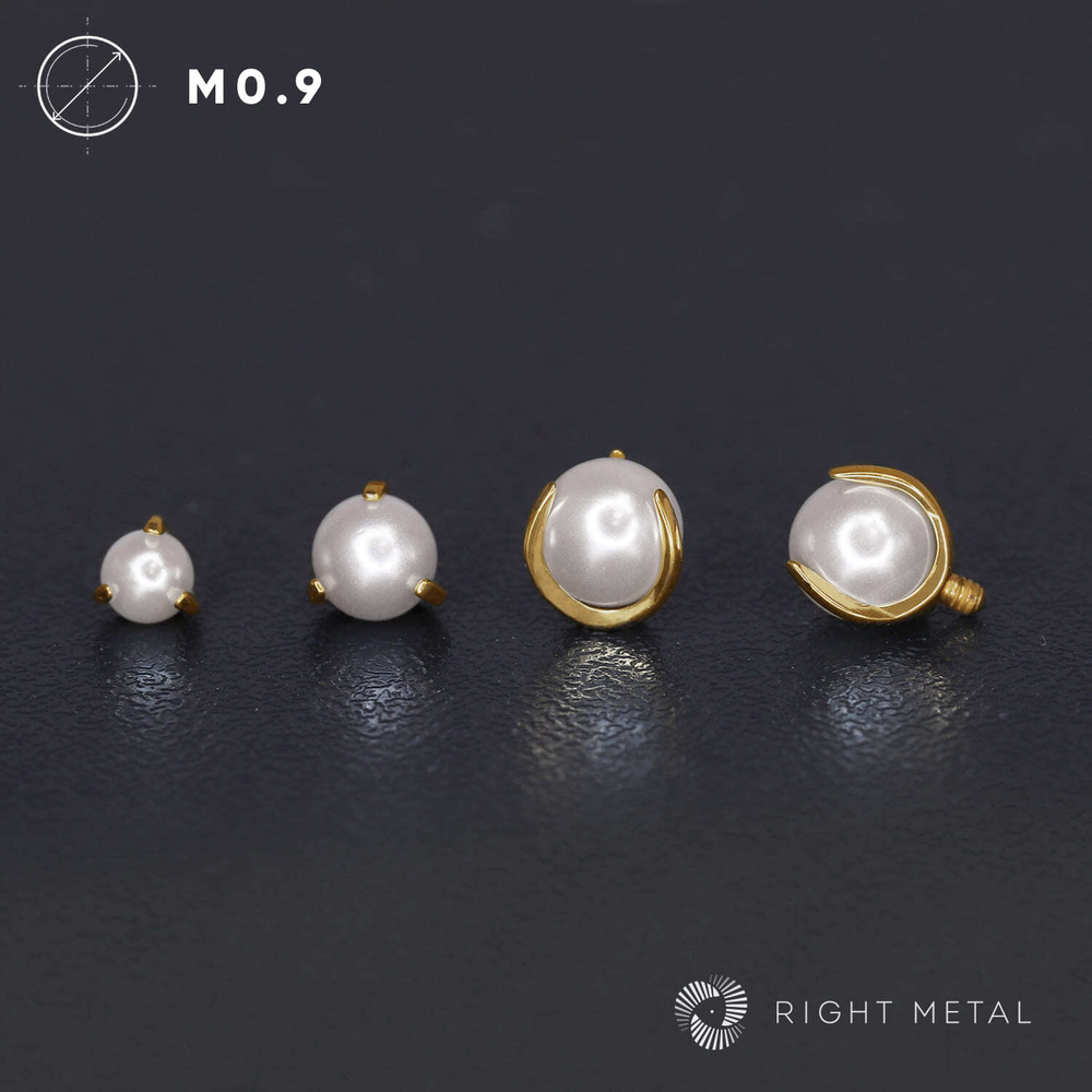 Ball 3-Prongs 3мм/4мм/5мм Grey Pearl PVD Yellow