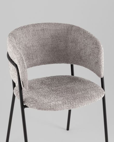 Кресло Нэлли New, букле светло-серый