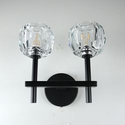 Бра Boule De Cristal Double Sconce Brass Черный By Imperiumloft