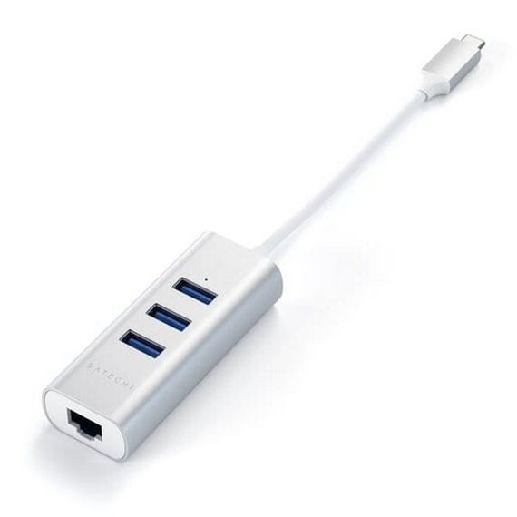 USB-хаб Satechi Type-C 2-in-1 USB Hub with Ethernet (ST-TC2N1USB31AS) Silver