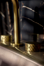 Смеситель на столешницу STICK DIAMOND на 3 отв. Matt Gold