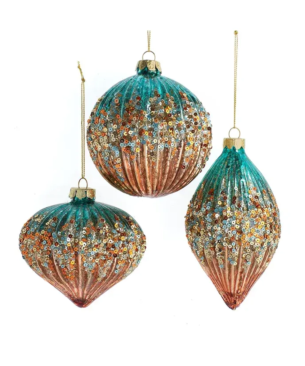 Игрушка Шар/Сосулька/Луковица морской, D12, H15/12, стекло Kurt Adler