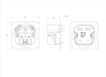 Механизм розетки Schuko 16А 250 В~ с зарядным устройством USB A+C, 5V/4A, мощность 20W, серия DA