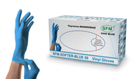 Перчатки виниловые смотровые нестерильные неопудренные SFM 50 пар