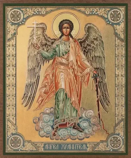 Икона "Ангел Хранитель" 10х12 на МДФ-6