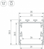 Профиль накладной Arlight SL-LINE 041826