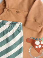 Свитшот и легинсы в комплекте для малышей Next B63-162, Белый, Песочный, Голубой