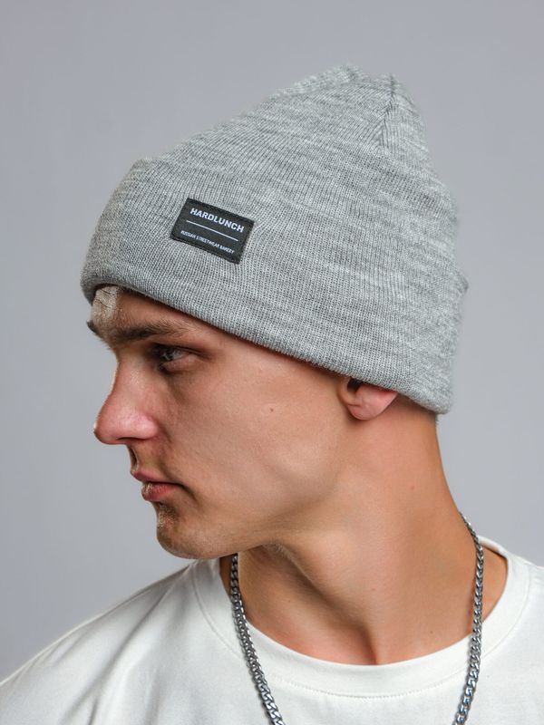 Шапка Beanie classic серый меланж - фото 2