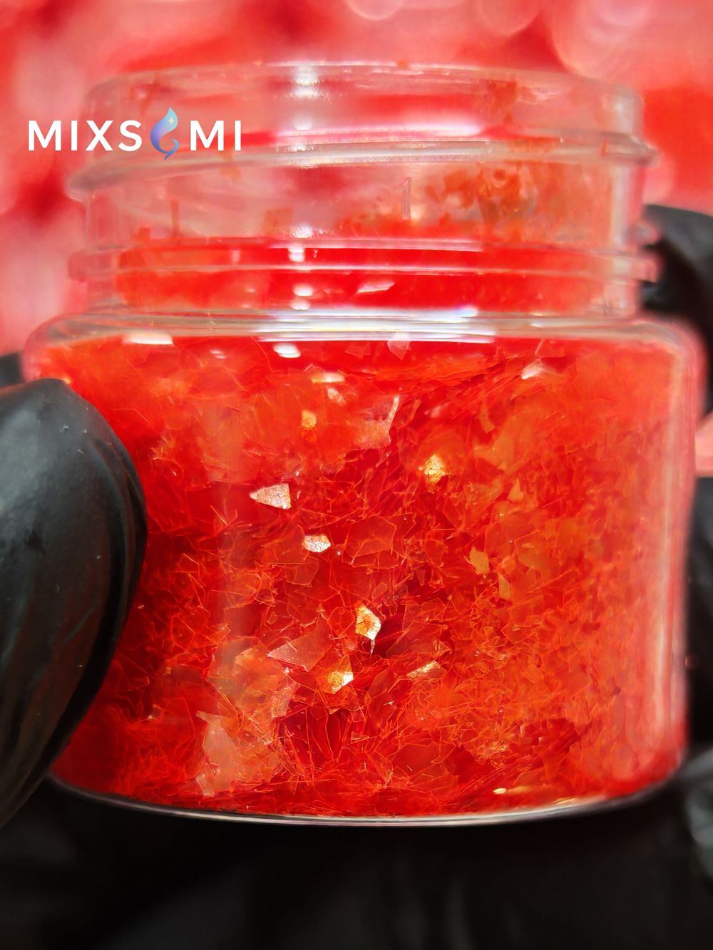 Хлопья - слюда 88656 Оранжевый неон - для литья изделий и творчества