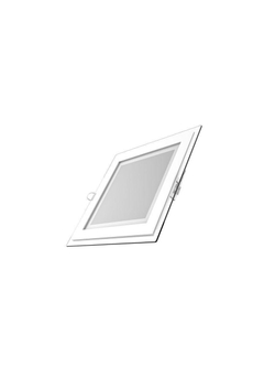 Светильник светодиодный Glass 18Вт 3000К IP20 1390лм 220-240В ДВО квадрат с декоративн. стеклом бел. GAUSS 948111118