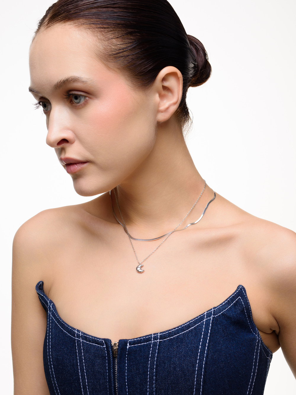 Колье "Croissant" Silver