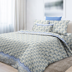 КПБ "Натурель голуб 6399-2" 1,5СП Прост1,5*2,2; Под 1,5*2,15; нав. 50/70 2шт