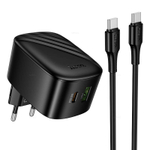 Складное зарядное устройство на Type-C Hoco CS101A PD20W+QC3.0 (black)