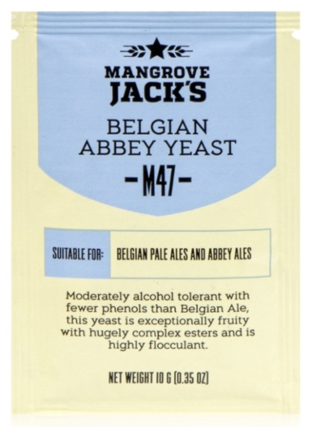 Пивные дрожжи Mangrove Jack's "Belgian Abbey M47", 10г