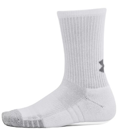 Теннисные носки Under Armour Kid's HeatGear 3P Crew Socks - white/steel