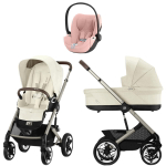 Коляска Cybex Talos S Lux TPE complete Cloud T Peach Pink Plus 3 в 1 Seashell Beige с дождевиками