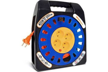 Удлинитель "UNIVersal" У16-012 термо ПВС 2*1 в закрытом корпусе 4гн., б/з, с защитными шторками 30м