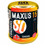 Презервативы анатомической формы Maxus Sensual - 15 шт. (Цвет: не задано)
